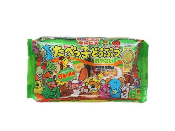 Bánh ăn dặm hình thú Ginbis vị rau củ 162g cho bé 6M+
