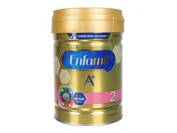 Sữa Enfamil A+ 2 360° Brain DHA+ với MFGM PRO 830-870g Vị Vani cho bé từ 6 - 12 tháng tuổi